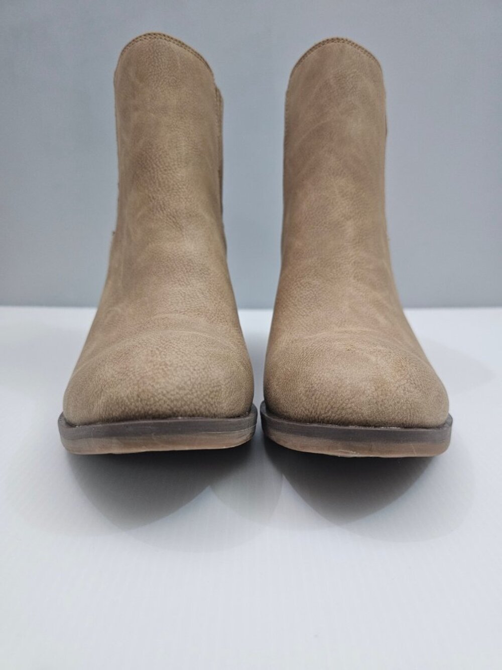 Korks By Kork Ease Hadley Ankle Boot Women 11 Natural Chelsea Western Block Heel - Picture 6 of 13